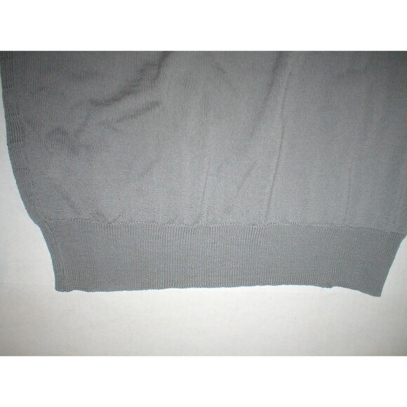 New Mens M NWT Calvin Klein Collection Merino Wool Sweater Gray Italy Squares - Picture 6 of 7